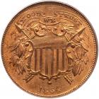 1864 2C. Sm Motto PCGS MS64 RD