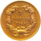 1869 $3 Gold PCGS AU53 - 2