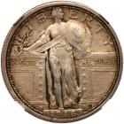 1916 Liberty Standing 25C NGC AU58