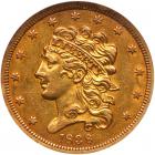 1838 $5 Classic Head NGC AU55