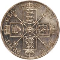 Great Britain. Proof Double Florin of Four Shillings, 1887 PCGS PF63 CAM - 2