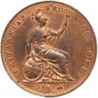 Great Britain. Copper Penny, 1860 over 1859 PCGS MS64 RB - 2