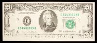 ERROR NOTE: $20.00 FRN Series 1977