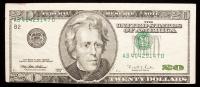 ERROR NOTE: $20.00 FRN Series 1996