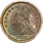 1858 Liberty Seated 10C PCGS Proof 66