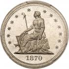 1870 Pattern Quarter Dollar. Aluminum, reeded edge. Judd-886. Pollock-985. High Rarity 7