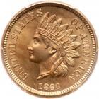 1860 Indian Head 1C. Pointed Bust PCGS MS66