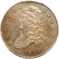 WITHDRAWN - 1828 Bust 25C PCGS AU50