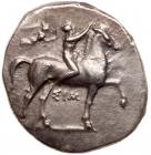 Calabria, Taras. Silver Nomos (7.69 g), ca. 330-325 BC Superb EF