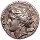 WITHDRAWN - Sicily, Morgantina. Silver Tetradrachm (17.09 g), ca. 340 BC Nearly EF