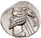 Parthian Kingdom. Phraates IV. Silver Drachm (3.96 g), 38/7-2 BC Superb EF