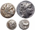 3-Piece Greek Silver lot, plus a Becker Forgery