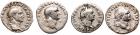 4-Piece lot of Flavian Silver Denarii