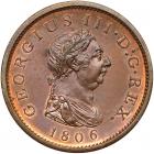 Great Britain. Penny, 1806 PCGS MS65 BR