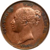 Great Britain. Penny, 1854 PCGS Unc