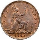 Great Britain. Penny, 1863 PCGS MS64 RB - 2