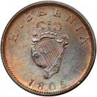 Ireland. Halfpenny, 1805 PCGS MS65 BR - 2