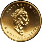 Canada. 5 Dollars, 2000 Choice Brilliant Unc