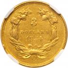 1854-O $3 Gold NGC AU53 - 2