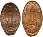 Two 1901 Pan-American Exposition - Electric Tower - Armour & Co. Shield Brand on elogated Indian Head Cents.