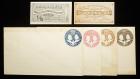 Children's Special Ticket & Single Day Ticket, Eglit-398 & 399. Gem Crisp Uncirculated. Four - Sealed Columbian Exposition Posta