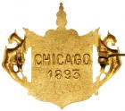 1893 Columbian Exposition - Columbus Coat of Arms gilded enamel pin - Large Size. - 2