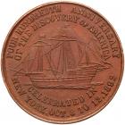 1892 Columbian Exposition - Celebrated in New York - Eglit-205, Bronze, Brilliant Uncirculated, Brown. - 2