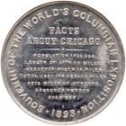 1893 Facts about Chicago Dollar. HK-169, Eglit-18, Aluminum. NGC MS63. - 2