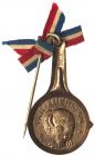 1901 Pan-American Exposition - Frying Pan Lapel Pin with ribbon. Brilliant