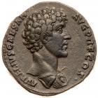 Marcus Aurelius. Ã Sestertius (24.45 g), as Caesar, AD 138-161 EF