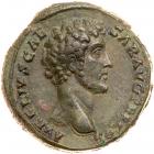 Marcus Aurelius. Ã Sestertius (22.22 g), as Caesar, AD 138-161 Choice VF