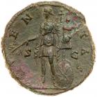 Marcus Aurelius. Ã Sestertius (22.22 g), as Caesar, AD 138-161 Choice VF - 2