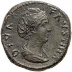 Diva Faustina I. Ã Sestertius (25.03 g), died AD 140/1 Superb EF