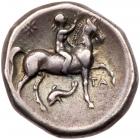 Calabria, Taras. Campano-Tarentine series. Silver Nomos (7.21 g), ca. 281-272 BC - 2