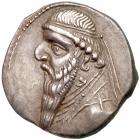 Parthian Kingdom. Mithradates II. Silver Drachm (4.15 g), 121-91 BC EF