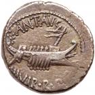 Mark Antony. Silver Denarius (3.57 g), 32-31 BC Choice VF - 2