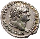 Titus. Silver Denarius (3.55 g), AD 79-81 Choice VF