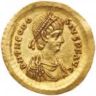 Theodosius II. Gold Semissis (2.23 g), AD 402-450 Superb EF