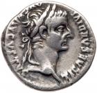 Tiberius. Silver Denarius (3.67 g), AD 14-37 About VF