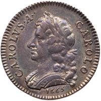 Great Britain. Pattern Farthing, 1665 PCGS AU55