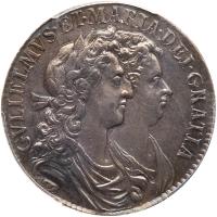 Great Britain. Halfcrown, 1689 PCGS AU55