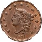 1831 N-6 R1 Large Letters NGC graded MS62 Brown