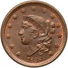 1838 N-4 R2 PCGS graded MS65 Brown, CAC Approved