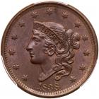 1838 N-5 R1 PCGS graded MS64 Brown, CAC Approved