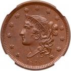 1838 N-6 R1 NGC graded MS63 Brown, CAC Approved