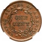 1839 N-3 R1 Head of 1838 NGC graded MS63 Brown, CAC Approved - 2