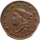 1820 N-13 R1 Large Date PCGS UNC Detail Altered Surface