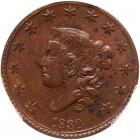 1830 N-1 R1 Large Letters PCGS graded MS62 Brown