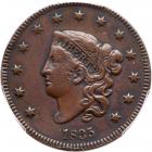 1835 N-12 R4 Small 8 & Stars PCGS VF Detail Rim Damage