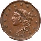 1836 N-6 R2 NGC graded AU58, CAC Approved